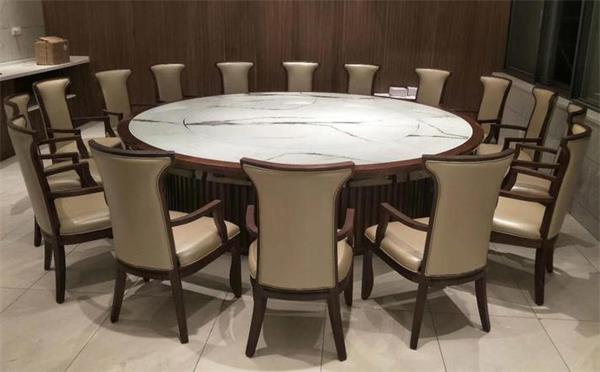 酒店包厢豪华新中式16人位电动餐桌宴会
